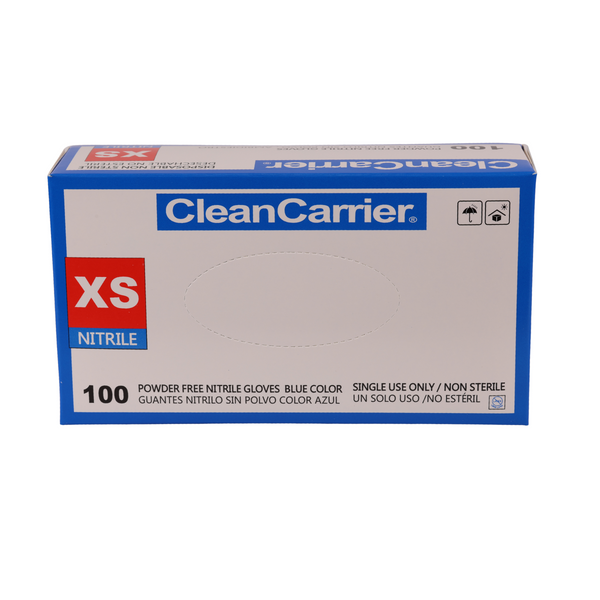 Guantes de Nitrilo Celestes Clean Carrier