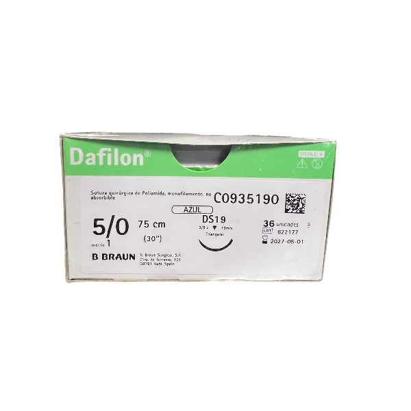 Sutura Nylon Dafilon 5.0 RC 3/8 19mm - Monofilamento No Absorbible ...