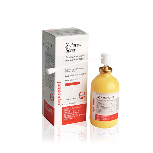 Xylonor Spray 15%: anestesia tópica rápida y precisa para procedimientos dentales. Acción en 2–5 min y duración de 10–20 min. Despachos a todo Chile!