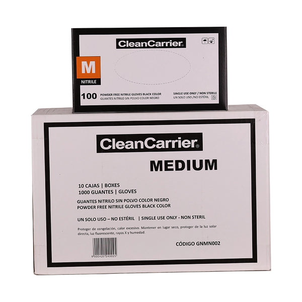 Guantes de Nitrilo Negros Clean Carrier