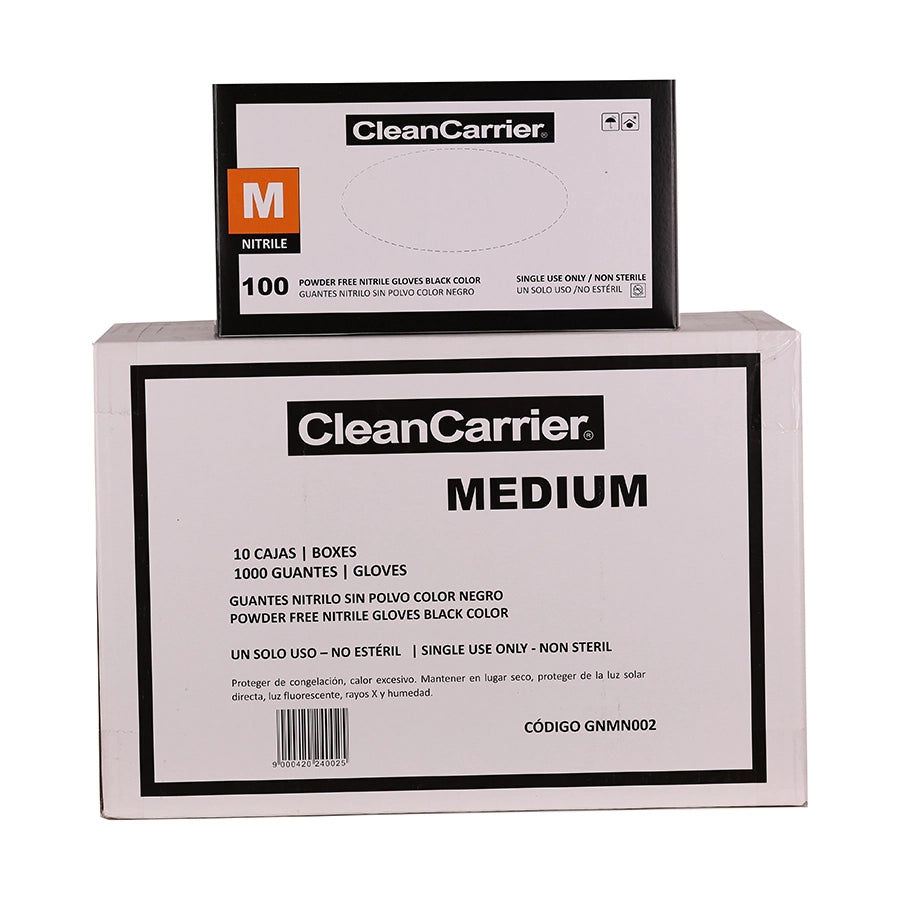 Guantes de Nitrilo Negros Clean Carrier