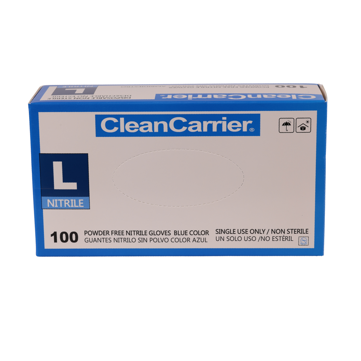 Guantes de Nitrilo Celestes Clean Carrier