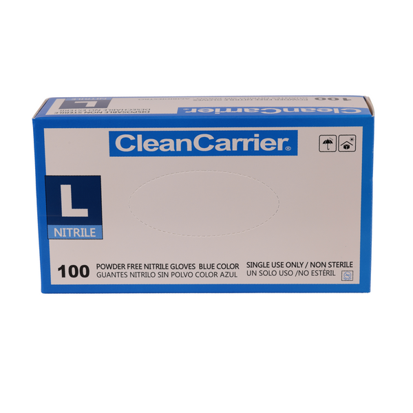 Guantes de Nitrilo Celestes Clean Carrier