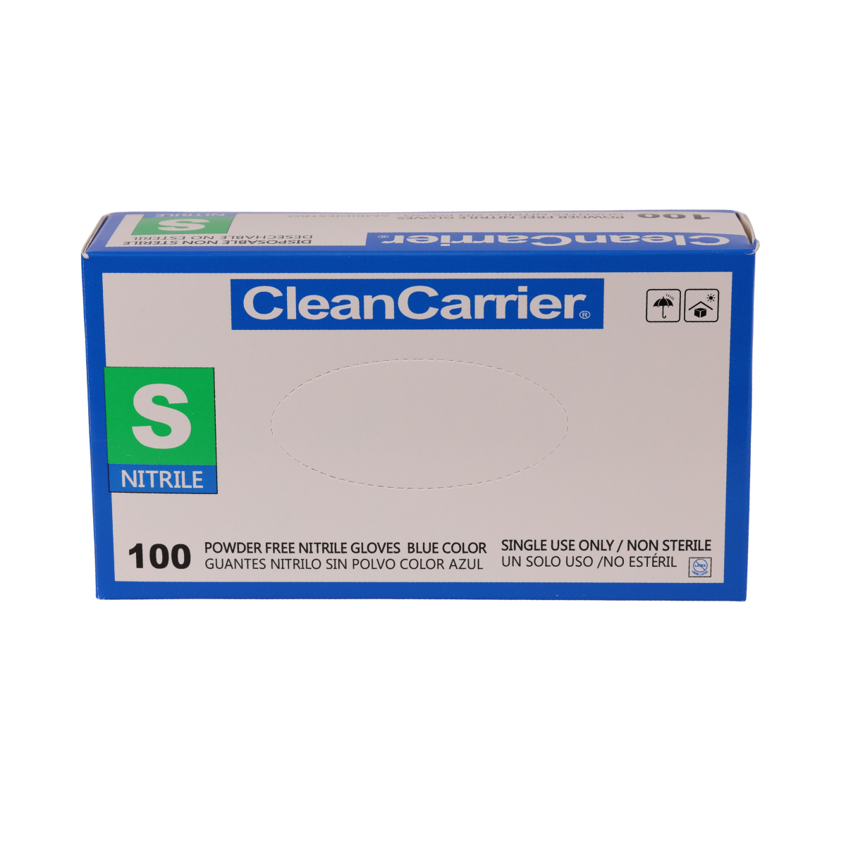 Guantes de Nitrilo Celestes Clean Carrier