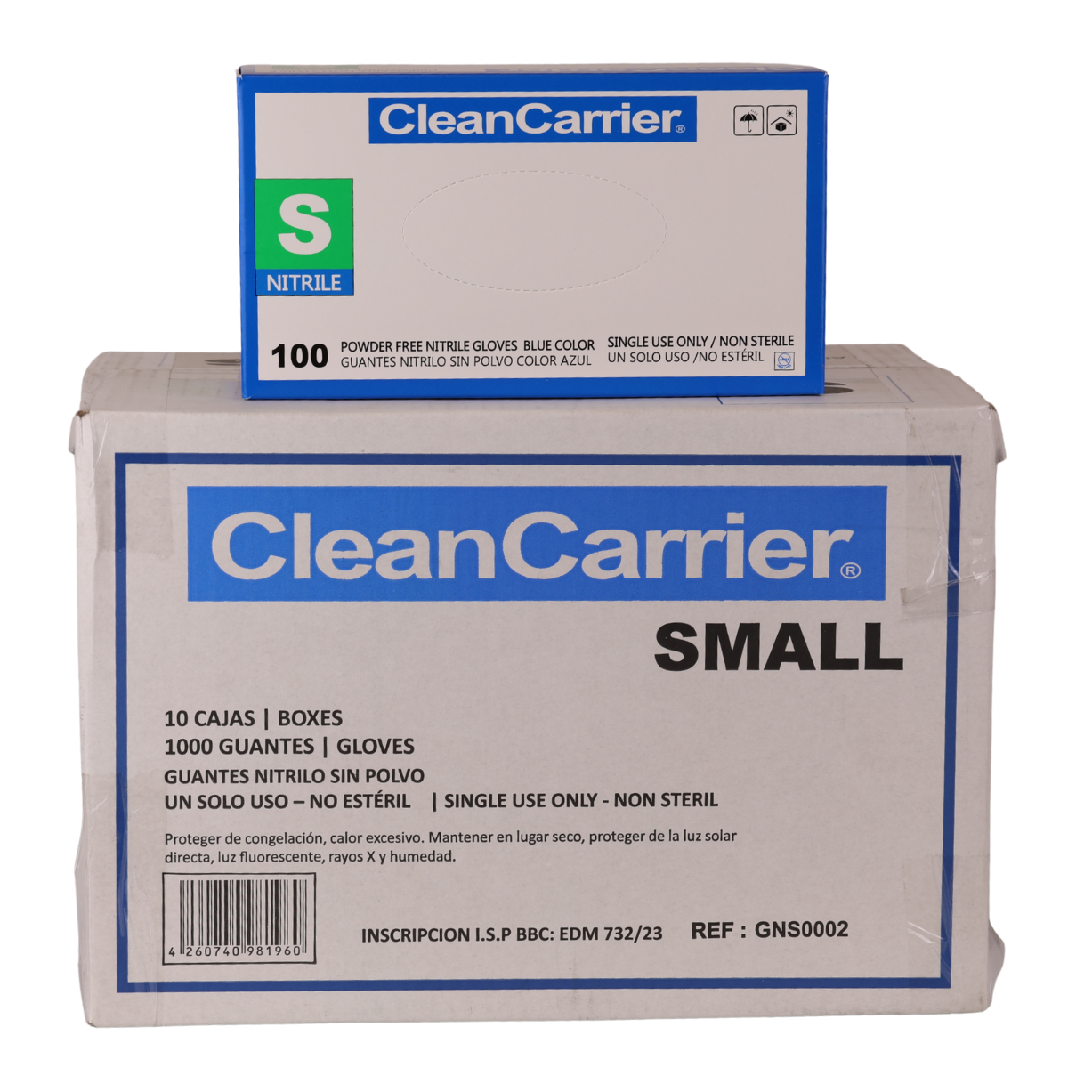 Guantes de Nitrilo Celestes Clean Carrier