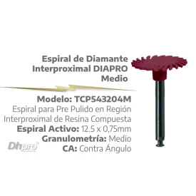 Espiral de Diamante Interproximal DIAPRO Medio